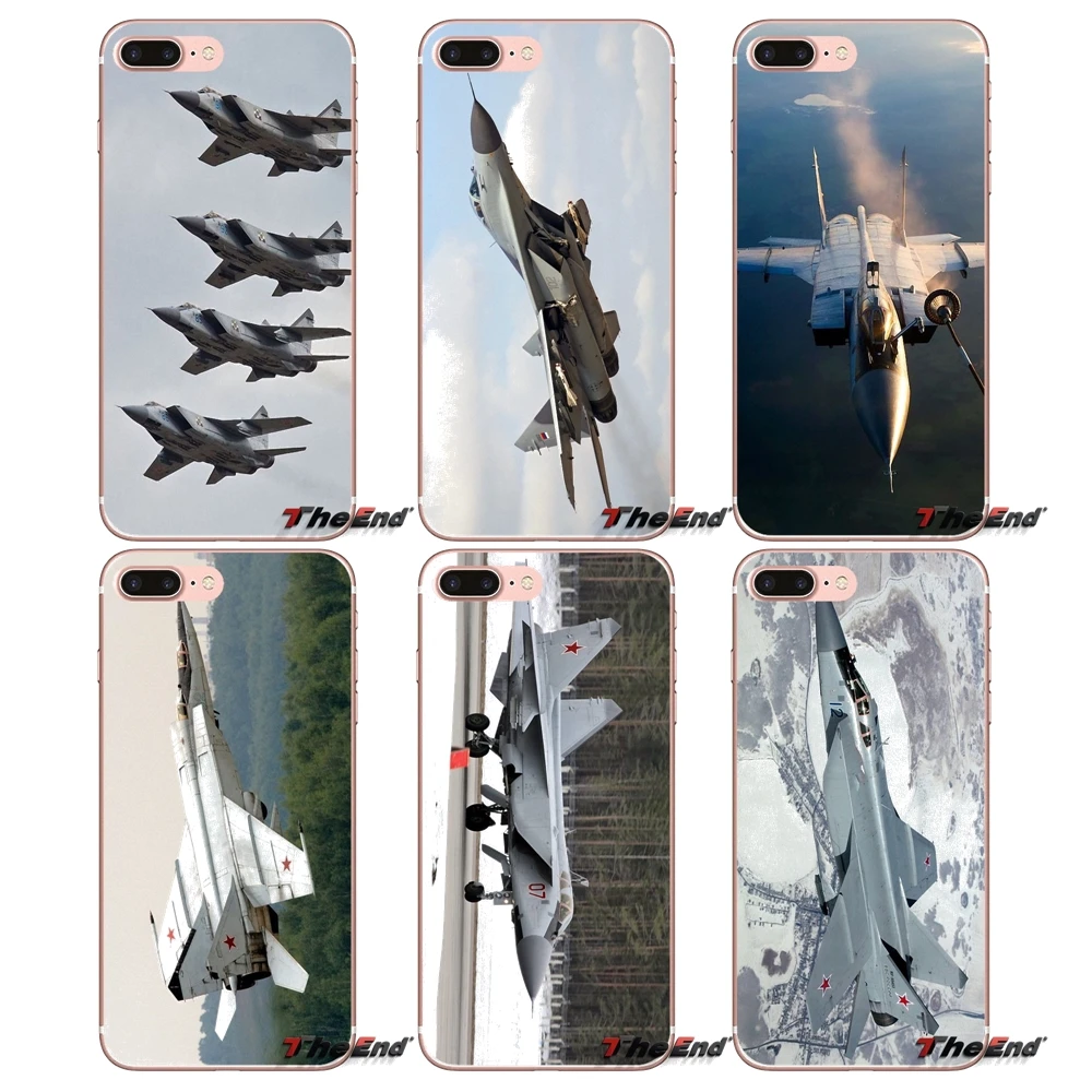 

For Xiaomi Redmi 4 3 3S Pro Mi3 Mi4 Mi4i Mi4C Mi5 Mi5S Mi Max Note 2 3 4 Russian Mig 31 Jet Fighting Aircraft Case