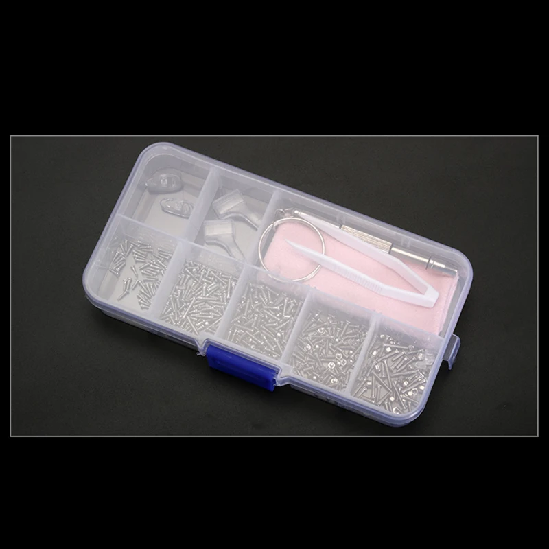 1 Box Glasses Repairing Kit Mini Screwdriver Nose Pads for Watches Laptop Jewellery SLC88