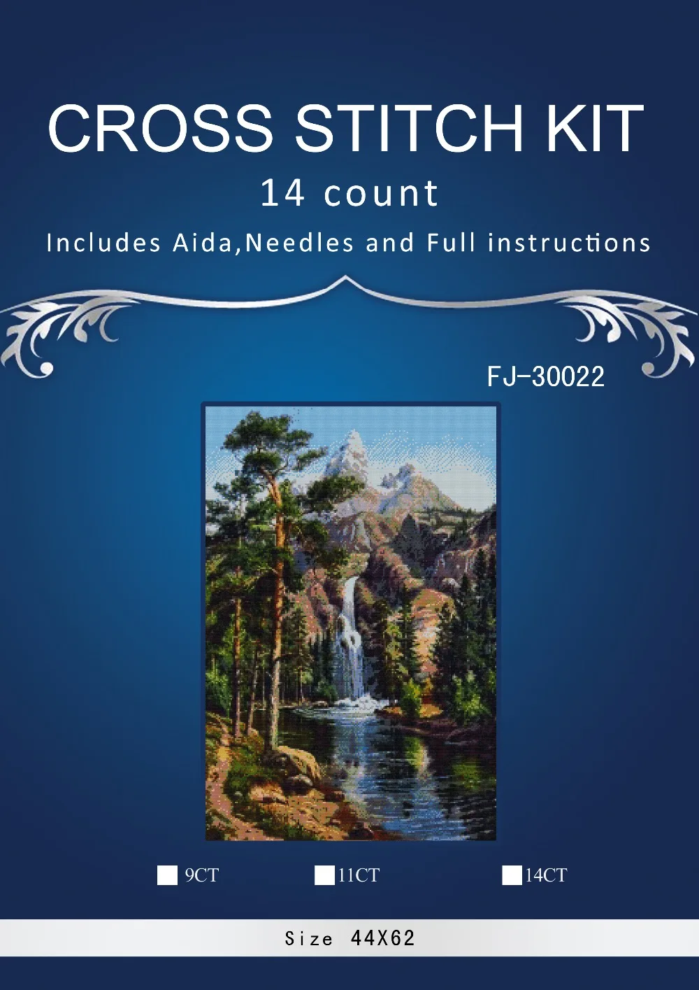 

Hills waterfall Counted Cross Stitch Cross Stitch Set Cotton Cross-stitch Kit Embroidery Needlework SIMILAR dim anchor