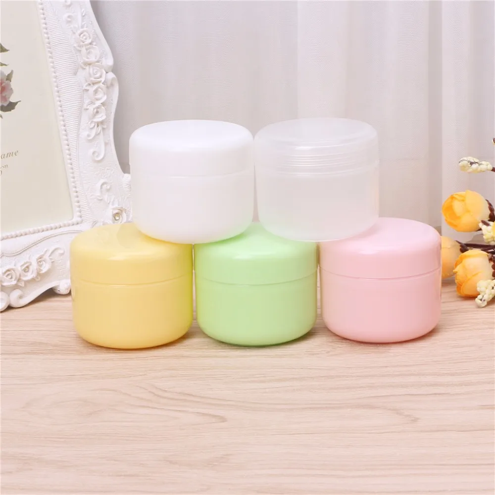 envases cosm/éticos vac/íos Macetas de viaje de 1 pieza para crema macetas de muestra de viaje frascos de pl/ástico cosm/éticos rellenables vac/íos frasco de maquillaje vac/ío blanco y 3 g