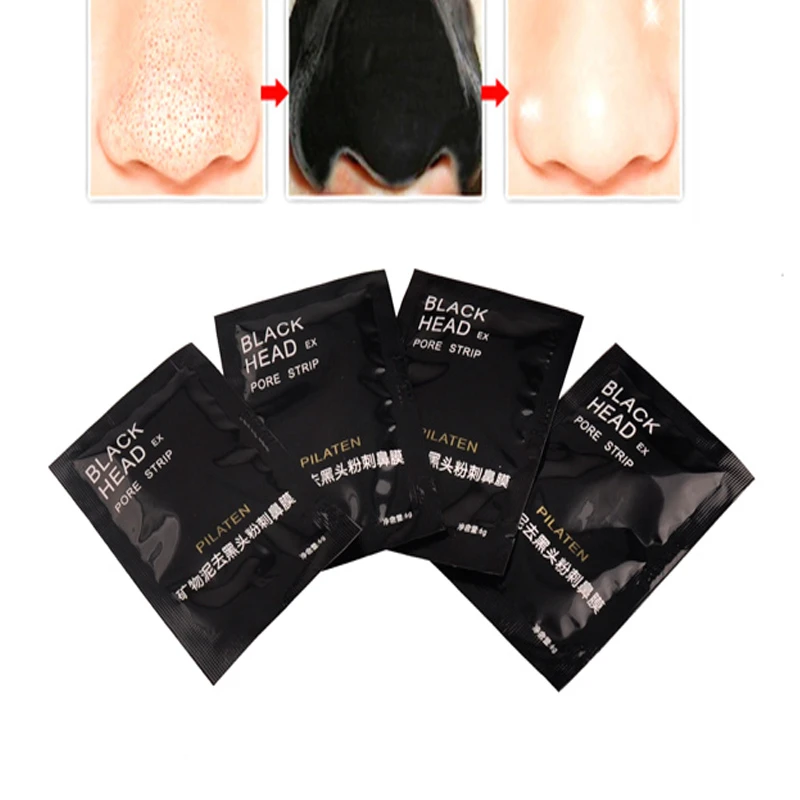 

10pcs Beauty Face Care Nose Herbal Blackhead Remover Black Mask Face Head Pore Strip Suction Black Mask Makeup