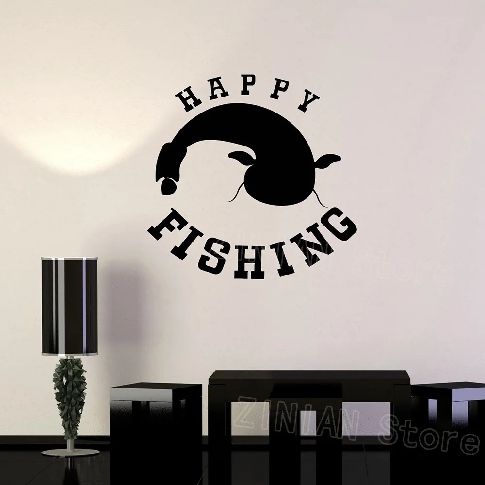 Hunting Wall Stickers Mural Man Cave Decor Living Room Home Decorate Fishing Hobbies Fish For Men Vinyl Wall Decal Z417 Hunting Wall Stickers Mural Man Cave Decor Living Room Home Decorate Fishing Hobbies Fish For Men Vinyl Wall Decal Z417