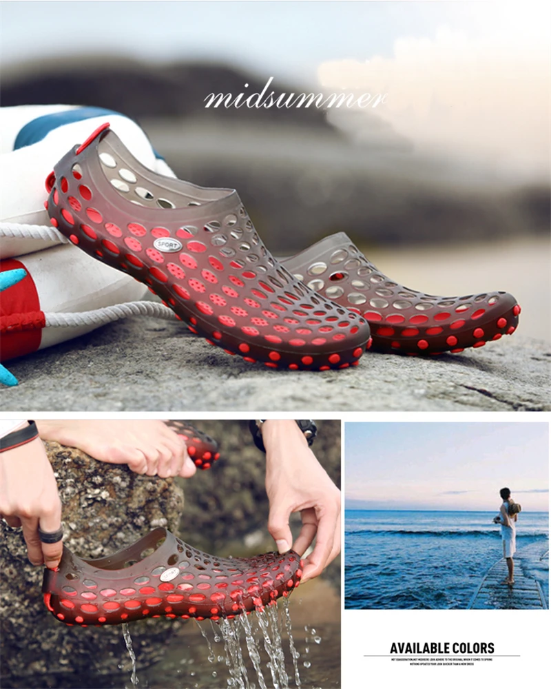 Пляжные шлепанцы Летняя обувь мужские уличные сандалии быстросохнущая спортивная обувь мужские дышащие речные морские кроссовки Tenis Masculino