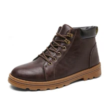 Kyle Keith Newest Men Boots Super Warm Snow Boots Top Quality Pu Leather Boots Waterproof Rubber Autumn and Winter Shoes