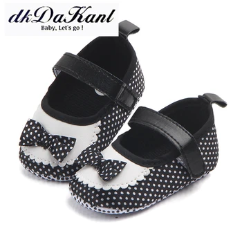 

dkDaKanl Baby Shoes Non-slip Toddler Shoes Polka Dot Bow Princess Children Shoes GXY083