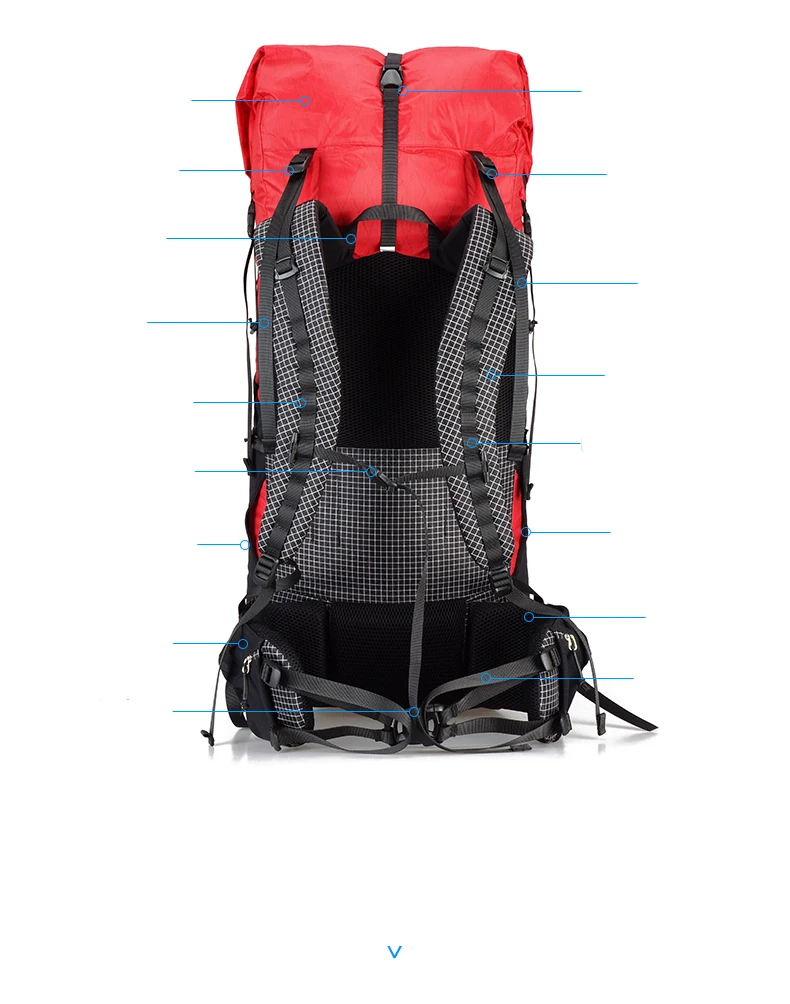 Mochila ao ar Bolsas de Viagem Engrenagem Grande Xpac Escalada Livre Ultraleve Quadro Menos Pacotes Leve Durável Acampamento Caminhadas 3f ul 55l Mod. 1263873 8 mochila ao ar livre ultraleve quadro menos