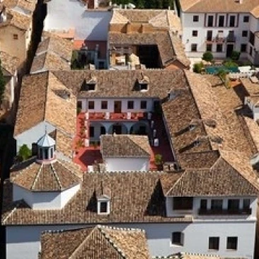 Rooftops of the town of Granada seen from the Alhambra  Spain Poster Print by Julie Eggers (19 x 12)