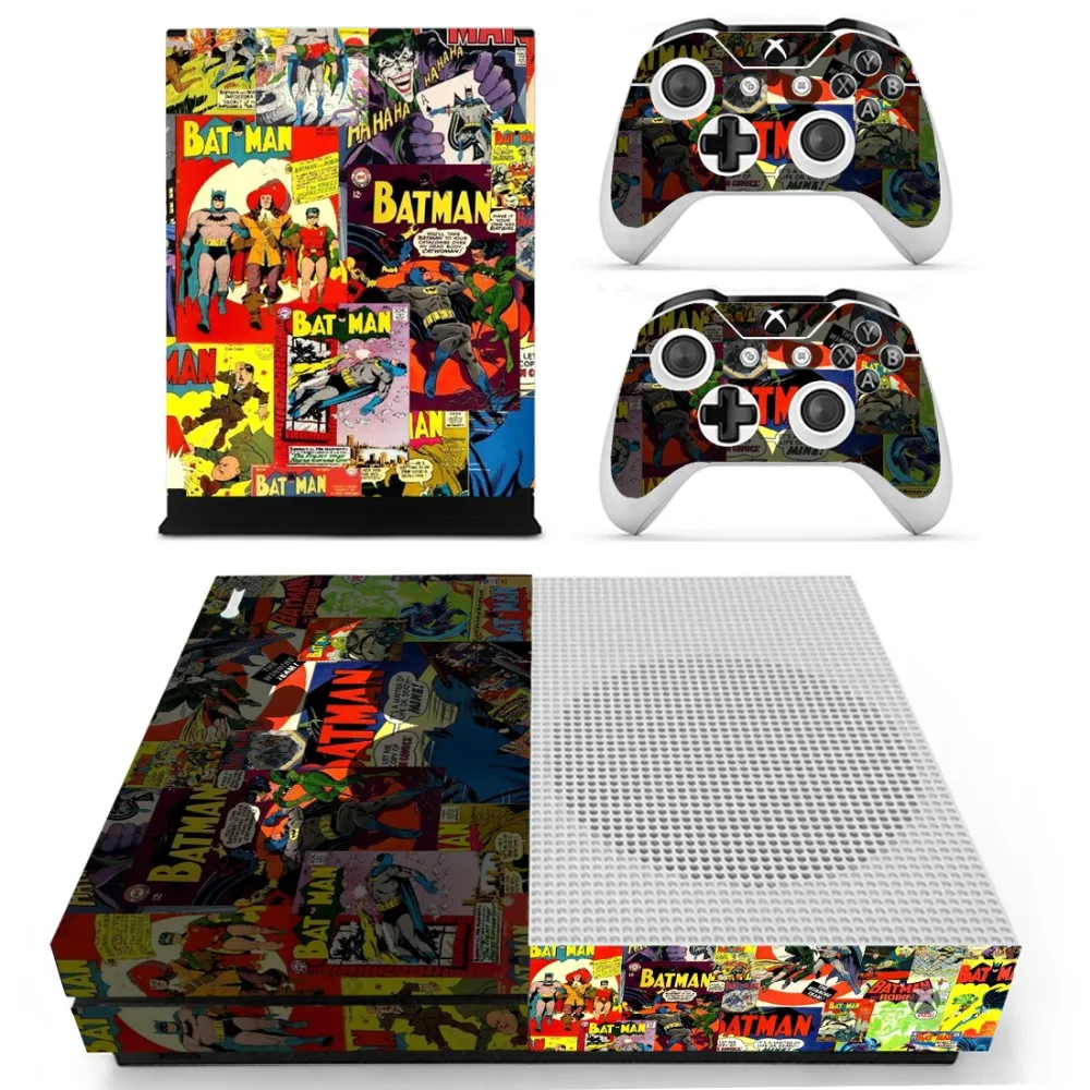 Новая наклейка для консоли Xbox One S и 2 контроллера Slim Skins Джокер Бэтмен