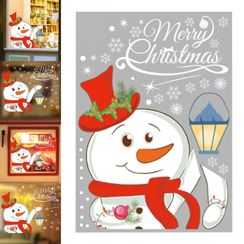 

JX-LCLYL Removable Christmas Wall Sticker DIY Santa Claus Xmas Window Home Decoration