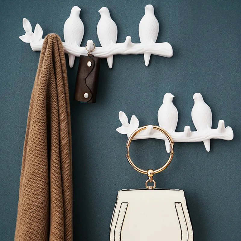 В скандинавском стиле, декор в виде птицы, крючок для пальто, настенная вешалка для пальто, для гостиной, спальни, настенный крючок для ключей, рамка для ключей,, Декор для дома