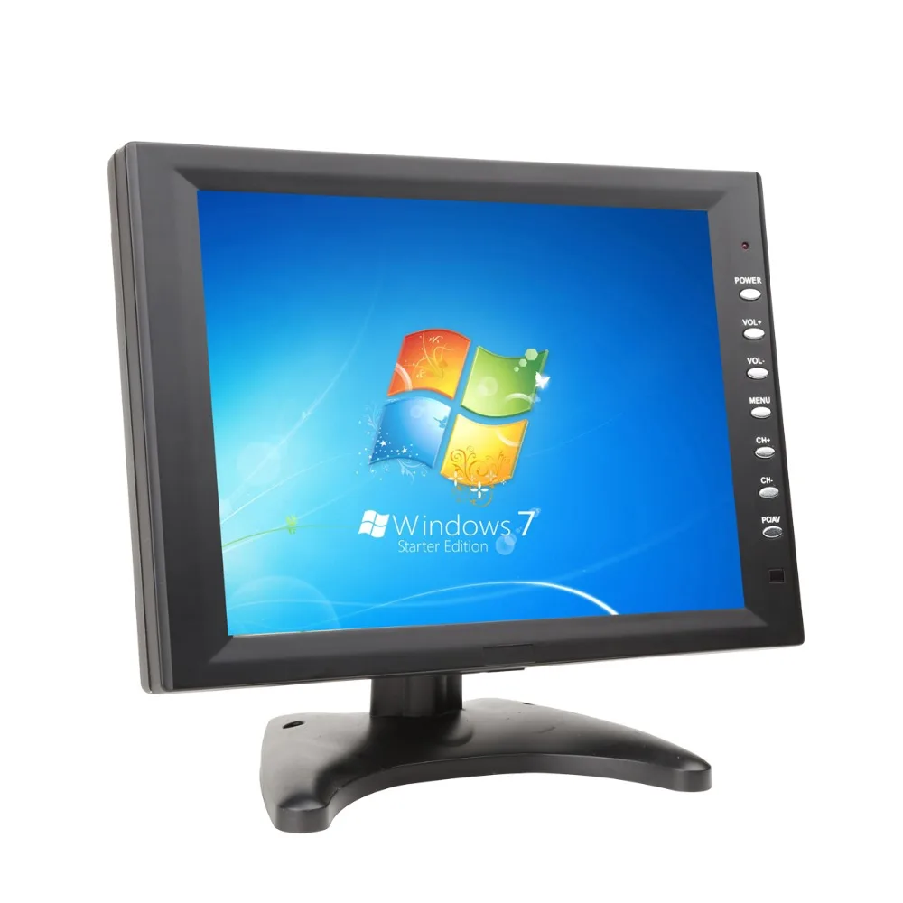 

Wearson 10.4" Inch TFT LCD Monitor Resistive Touch Screen + VGA + AV Input Desktop Monitor Stand