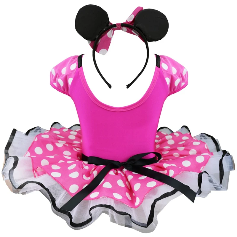 IIXPIN/балетное платье для маленьких девочек, нарядвечерние платье-пачка в горошек с повязкой на голову, танцевальная одежда, балетное