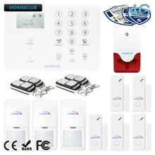 HOMSECUR Wireless wired 4G GSM LCD Home Security Alarm System PIR 5 Door Sensor GA01 4G