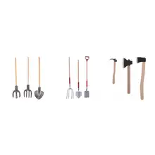 Новые поступления 1: 12 миниатюрный кукольный домик набор из 3 сельскохозяйственных инструментов миниатюрные сказочные садовые аксессуары ролевые игры для детей Рождественский подарок