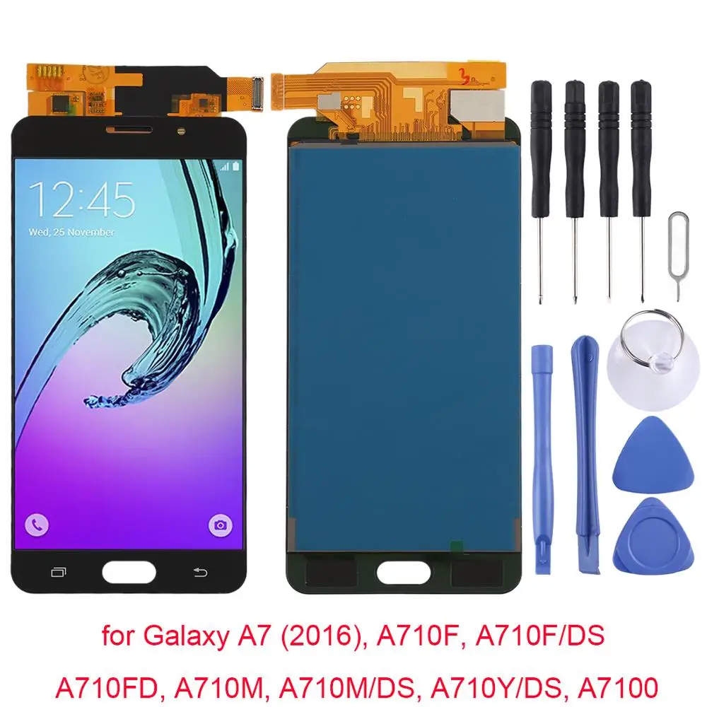 Beste Getest AAA Kwaliteit Voor Samsung Galaxy A7 (2016), A710F, A710F DS, a710FD Vervanging Lcd scherm + Touch Screen Digitizer Vergadering