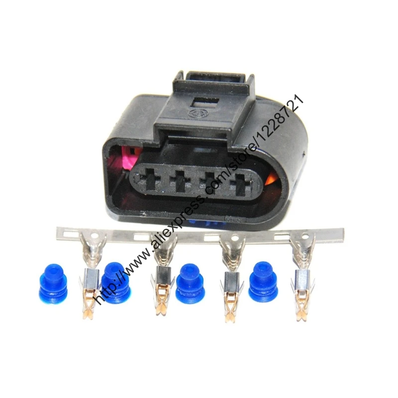 

10Sets/lot Ignition Coil 4Pin Automotive Waterproof Electrical Connector Repair Kit Case 1J0 973 724 for audi VW Passat Jetta