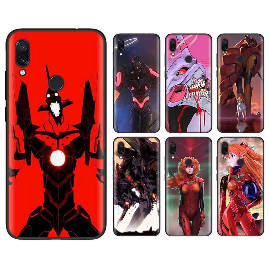 

Black Soft Case for Xiaomi Redmi Note 5 Pro 6 7 Pro 5 6 6A Neon Genesis Evangelion Anime for Mi 9 8Lite Mix 3 Play A2 Lite