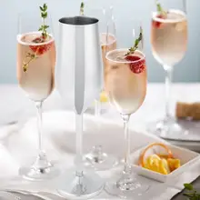 Горячая Распродажа 200 мл бокал для вина из нержавеющей стали, коктейльный бокал для шампанского, вечерние бокалы для свадьбы, помолвки