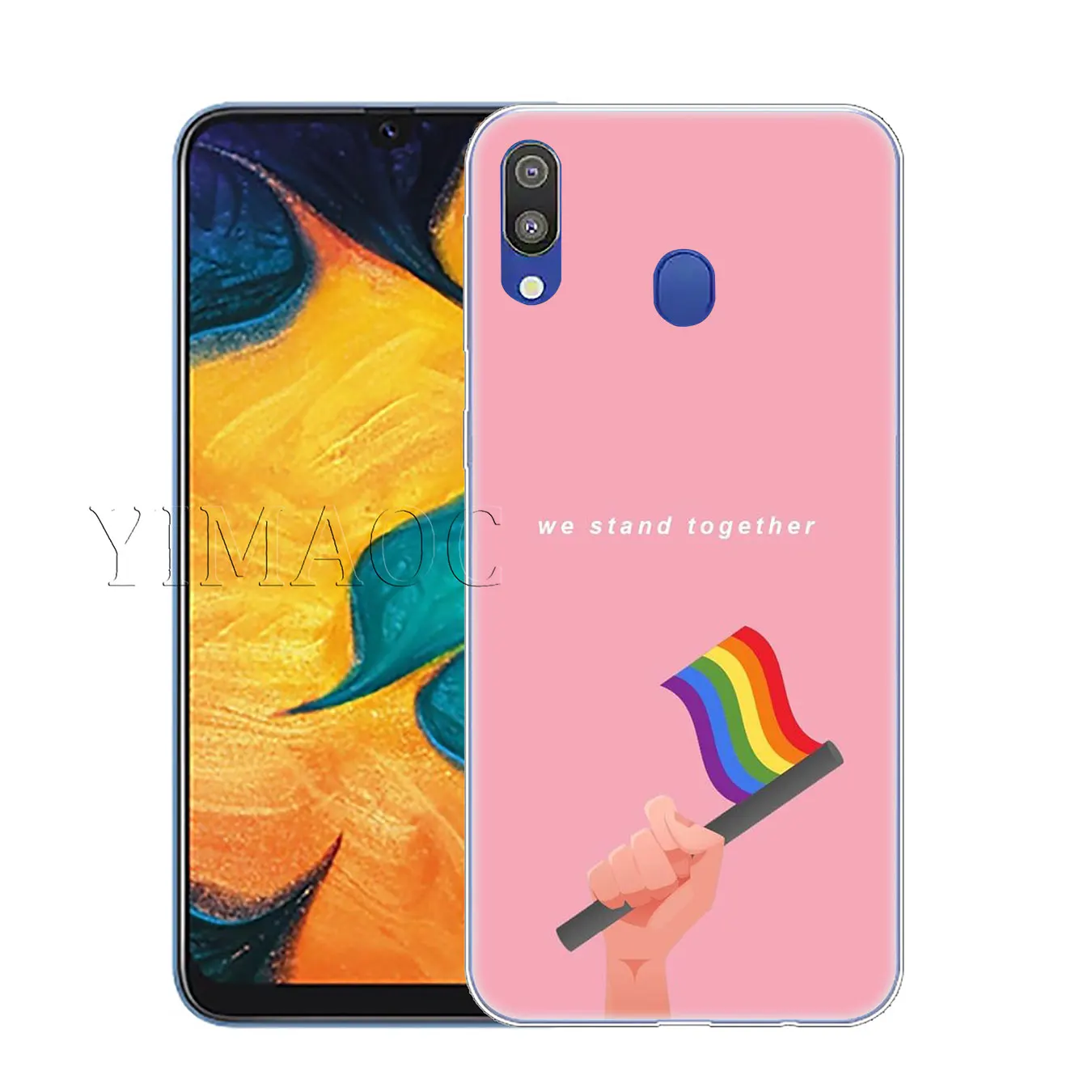 Мягкий силиконовый чехол YIMAOC Love Is LGBT Rainbow Heart для Samsung Galaxy A70 A60 A50 A40 A30 A20 A10 M10 M20 M30