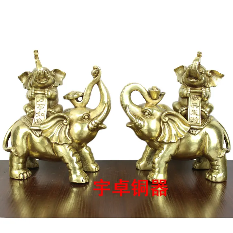 

good fortune of copper as copper elephant crafts Home Decoration