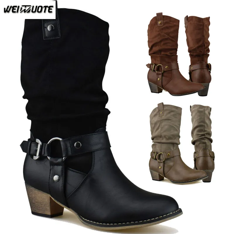 women's slouch western boots