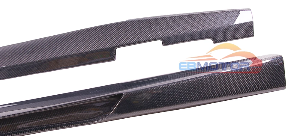 ebmotor-com Real Carbon Fiber side skirts spoiler splitter for Mercedes benz C63 FL Coupe Sedan 12-15 4