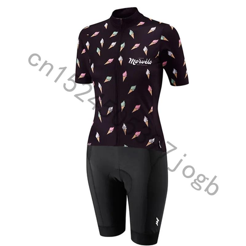 

New 2019 Morvelo Pro Team Triathlon Suit Women's short sleeve Cycling Skinsuit Jumpsuit Maillot Cycling Ropa ciclismo set 9D Pad
