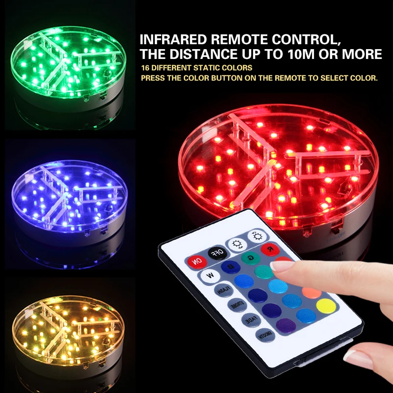 

10 pieces/lot 6inch led vase light base Rechargeable Battery operated led lamps with remote control as Wedding Centerpiece