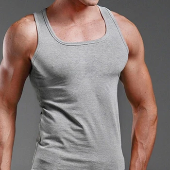 

Man Clothing Bodybuilding Tank Top Men Fitness Singlet Sleeveless Shirt Solid Cotton Sleeveless Shirt Muscle Vest
