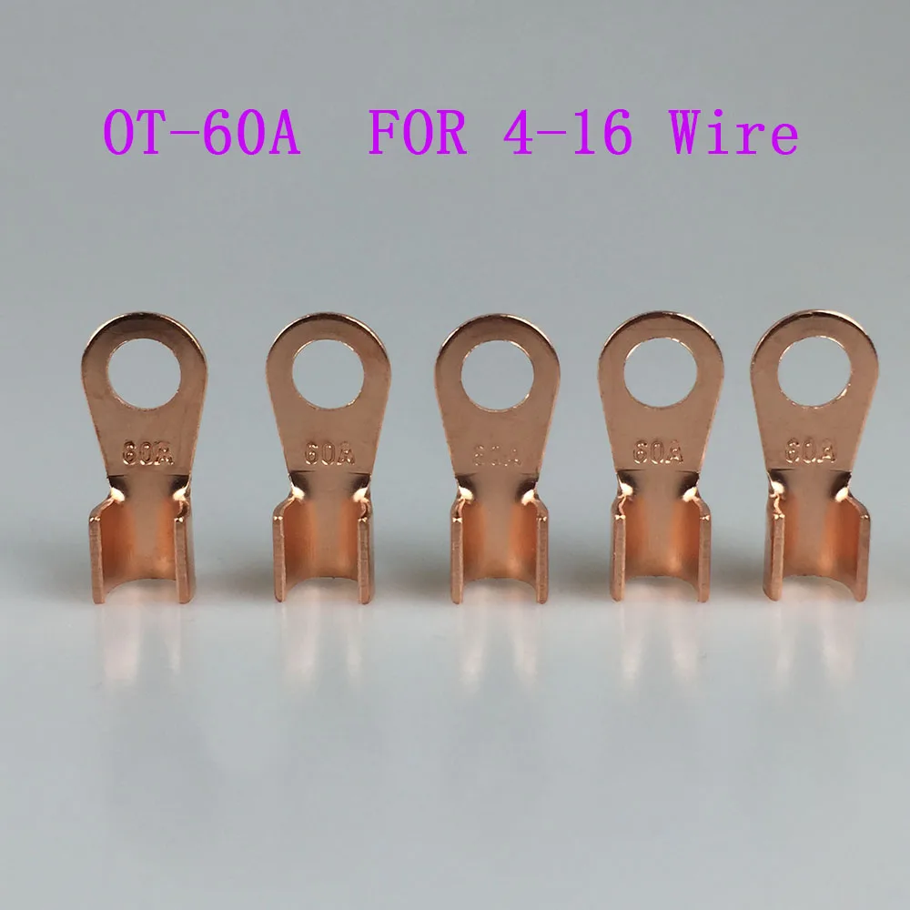 

OT 60A Open Mouth Copper Nose Spot Welding Accessories Spot Welder Battery Cable Connector Terminal Crimping For 4-16Wire