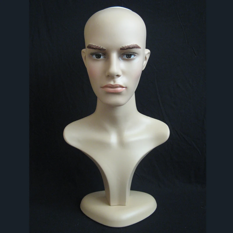 Мужской манекен голова Реалистичная пластиковая голова-манекен парик шляпа дисплей Мужская голова модель для солнцезащитных очков шарф ювелирный дисплей