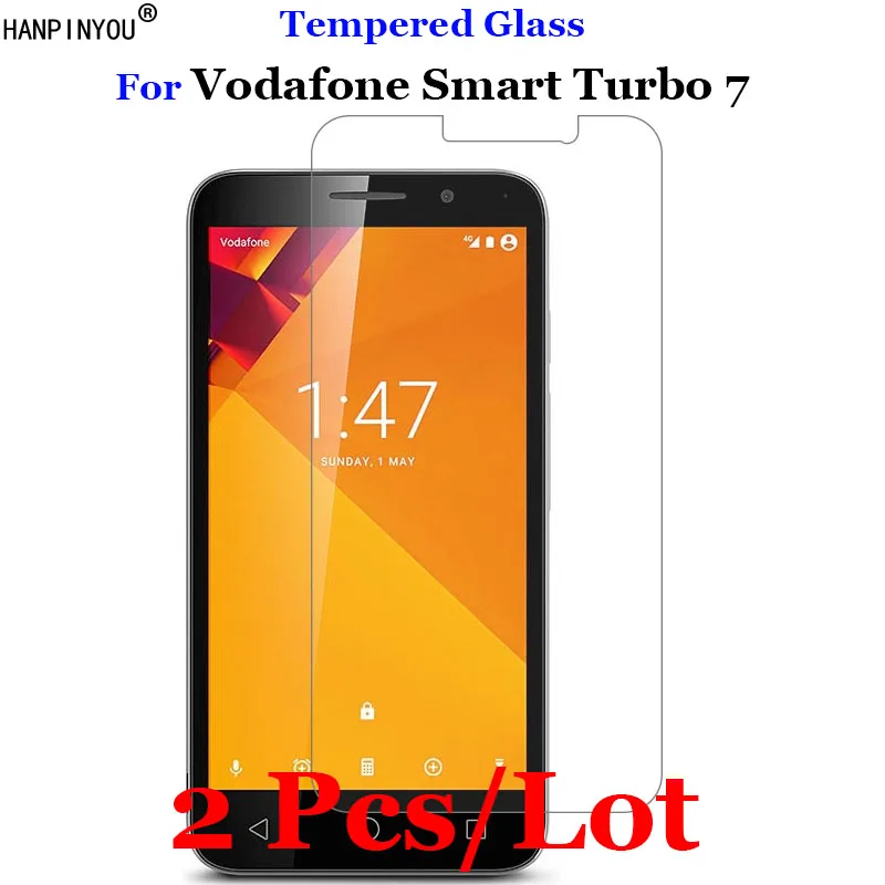 

2 Pcs/Lot For Vodafone Smart Turbo7 Tempered Glass 9H 2.5D Premium Screen Protector Film For Vodafone Smart Turbo 7 5.0"