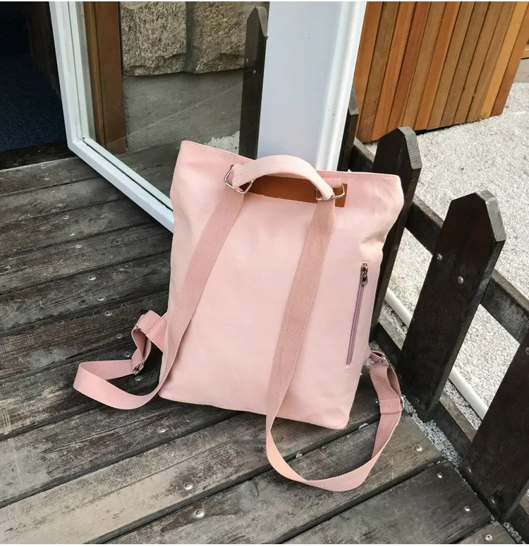 MJ Cotton Backpack Women Versatile School Bag Large Casual Travel Bag for Teenage Girls (11)