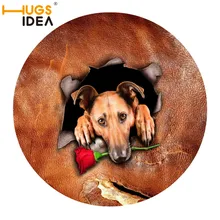 HUGSIDEA новые Thic области ковры круглый ковер для спальни Коврики Дверные для гостинной 3D забавная собака кошка принты ковер Противоскользящий Alfombra коврик
