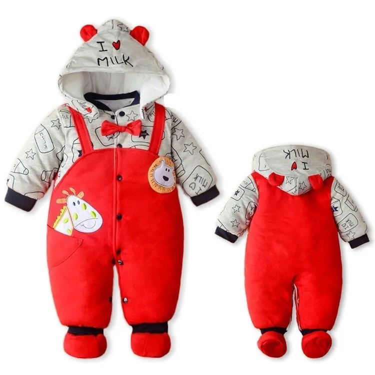 

Baby Winter Romper 2018 New Brand High Quality Cartoon Cotton Thicken Warm Infant Bebe Jumpsuit Newborn Baby Boy Girls Clothes