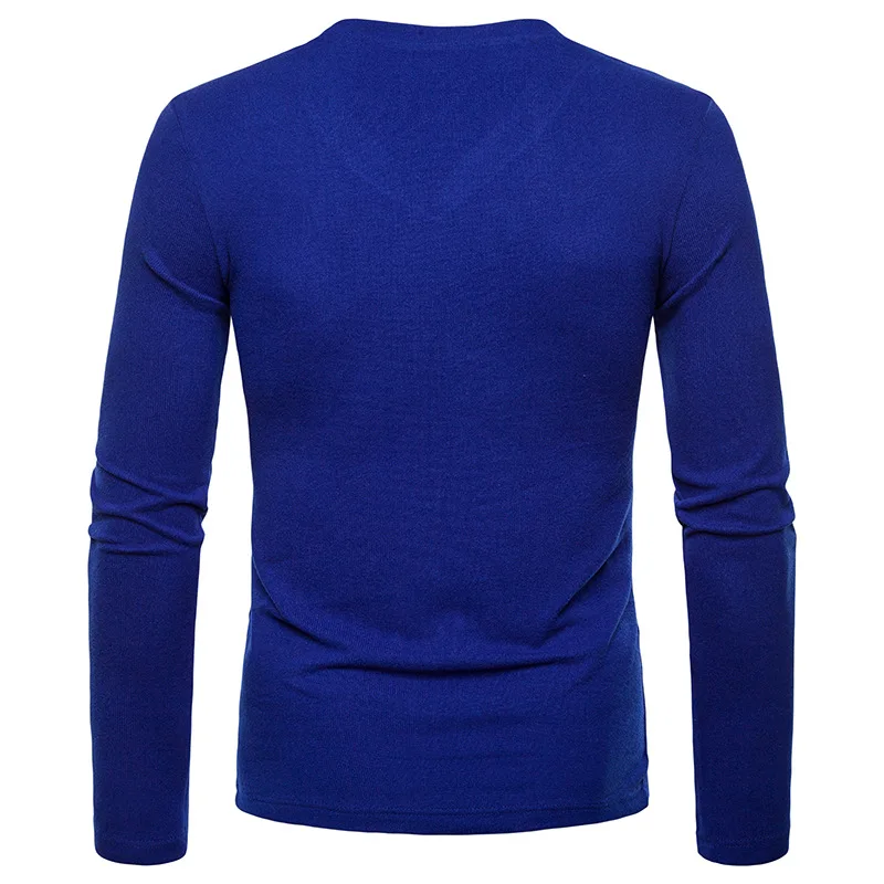 Модный шерстяной вязаный свитер с v-образным вырезом для мужчин 2018 брендовый новый тонкий кашемировый свитер мужской s Slim Fit с длинным