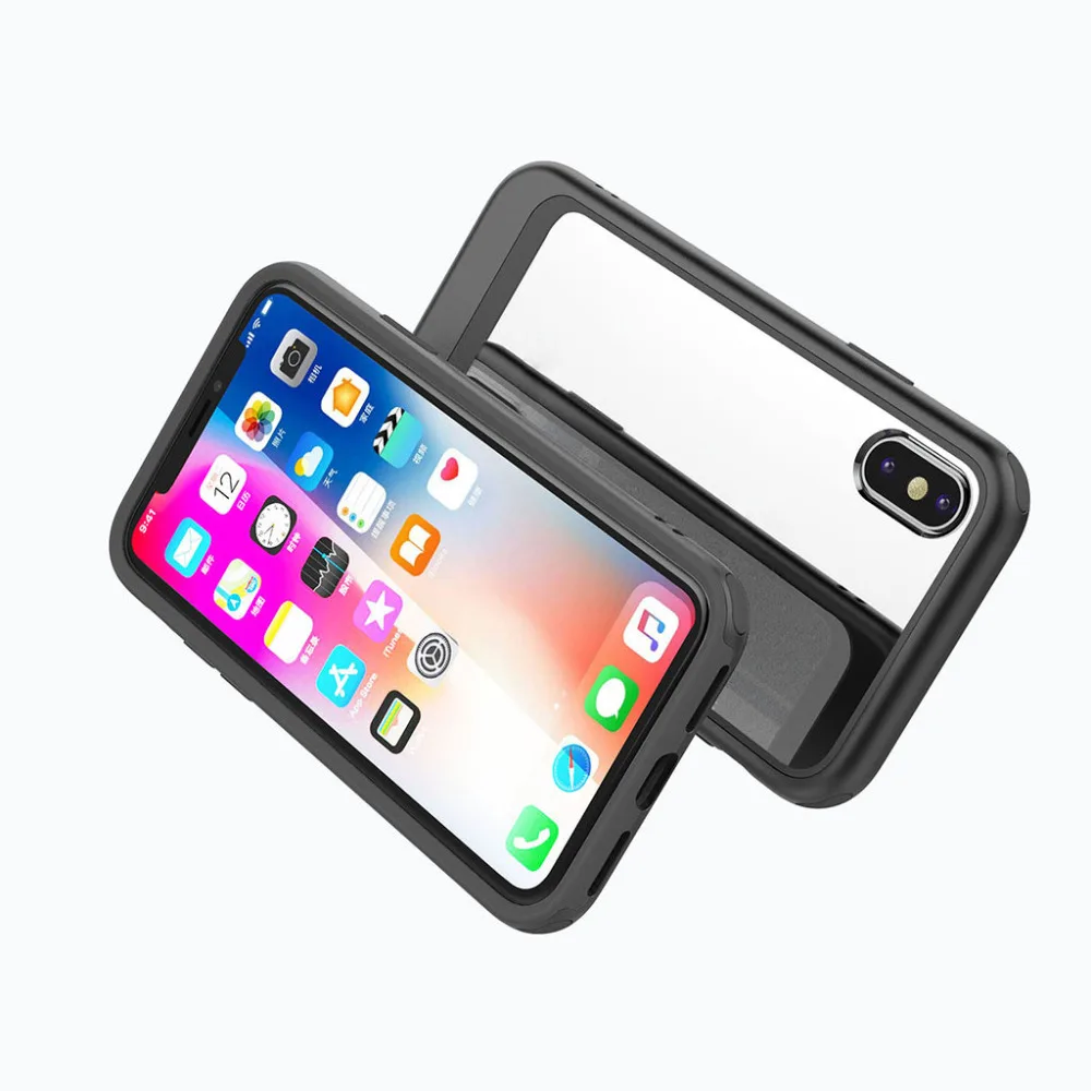 С задней пластиной ультра тонкий силиконовый прозрачный чехол для iPhoneXS MAX 6 5