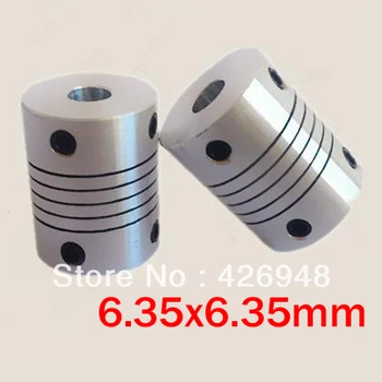 

6.35mm to 6.35mm Encoder CNC Motor shaft coupling ,6.35*6.35 mm Flexible Coupler,19x25mm (D19 L25)