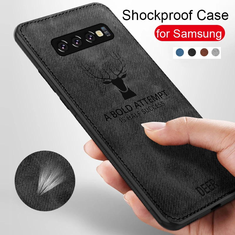 

Cloth deer case for samsung galaxy S10 plus lite light S10e case on galaxy A9 A8 A7 A6 J7 J6 J5 J4 J3 pro plus 2018 Shockproof