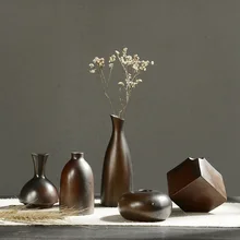 Florero Vintage de cerámica, florero hidropónico, florero de porcelana de estilo japonés, maceta seca, decoración artesanal para mesa, adorno
