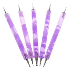 Профессиональные инструменты для макияжа ногтей 5 шт. УФ-гель-дизайн набор кистей для рисования ручки для рисования маникюрные наконечники инструменты