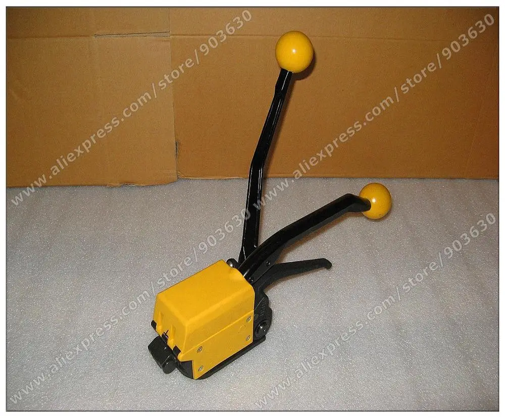 Free shipping DHL FEDEX Portable Manual combination sealless steel strapping machine buckless steel strapping tool steel strap