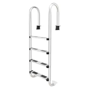 

U05 4 Step Skid Ladder 304 Stainless Steel In-Ground Swimming Pool Equipment Anti Skid Ladder
