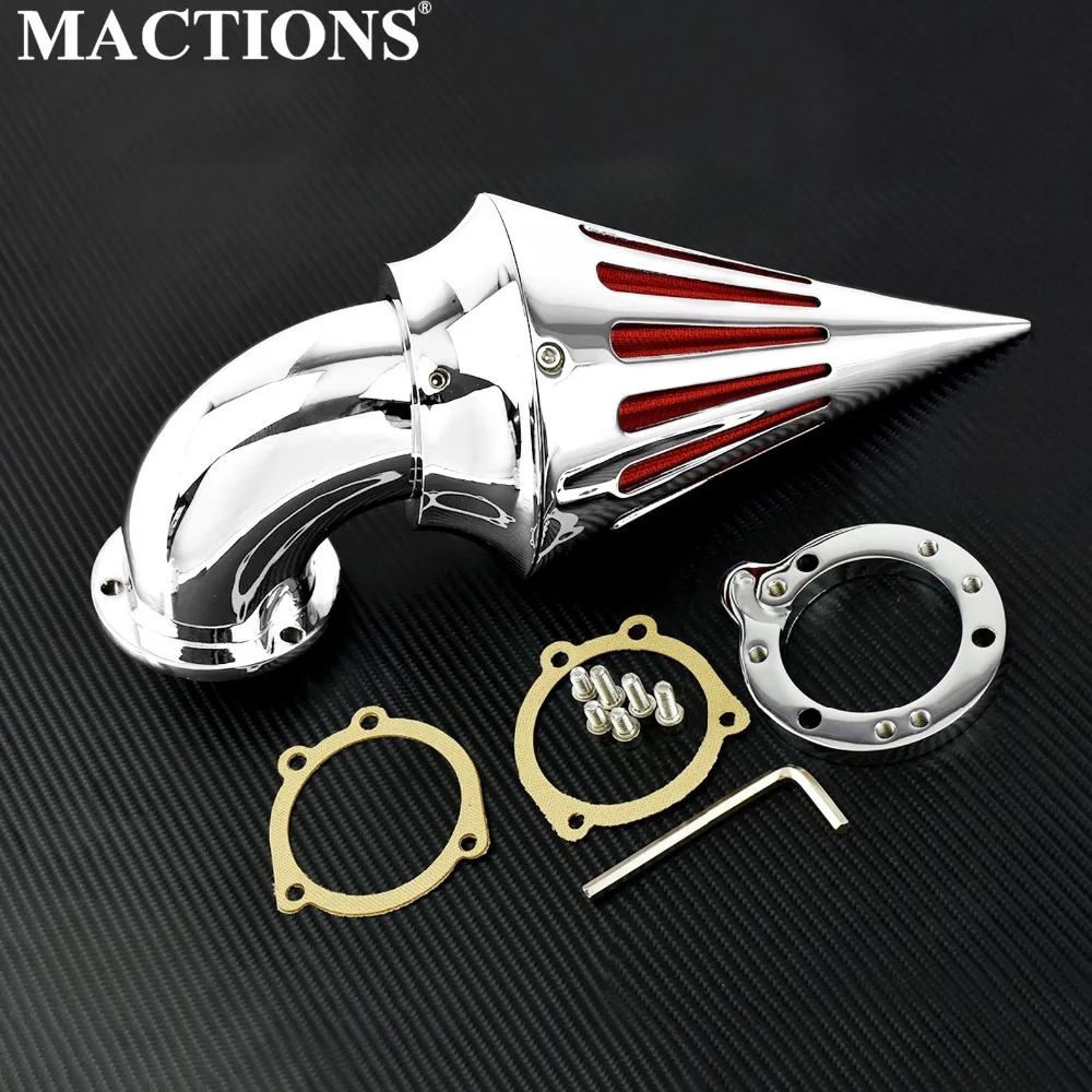 Motorcycle Parts Chrome Spike Air Cleaner Intake Filter Kit Aluminum For Harley S&S CV Carb