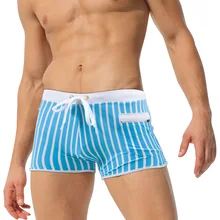 Сексуальный передний карман мужские плавки купальник Мужской купальный костюм сексуальные плавки Sunga Горячие мужские s плавки пляжные шорты