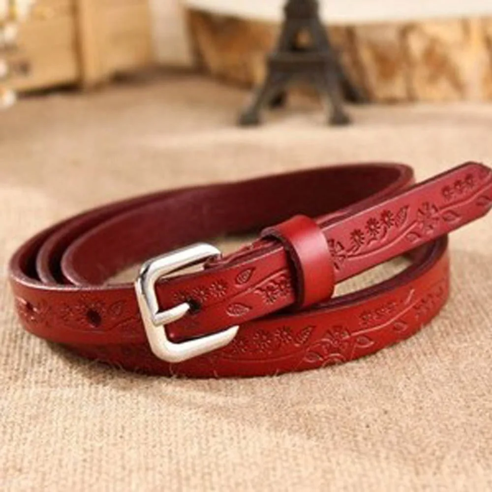 Female Vintage Waistband Jeans Belt Strap Gift Woman Print Floral