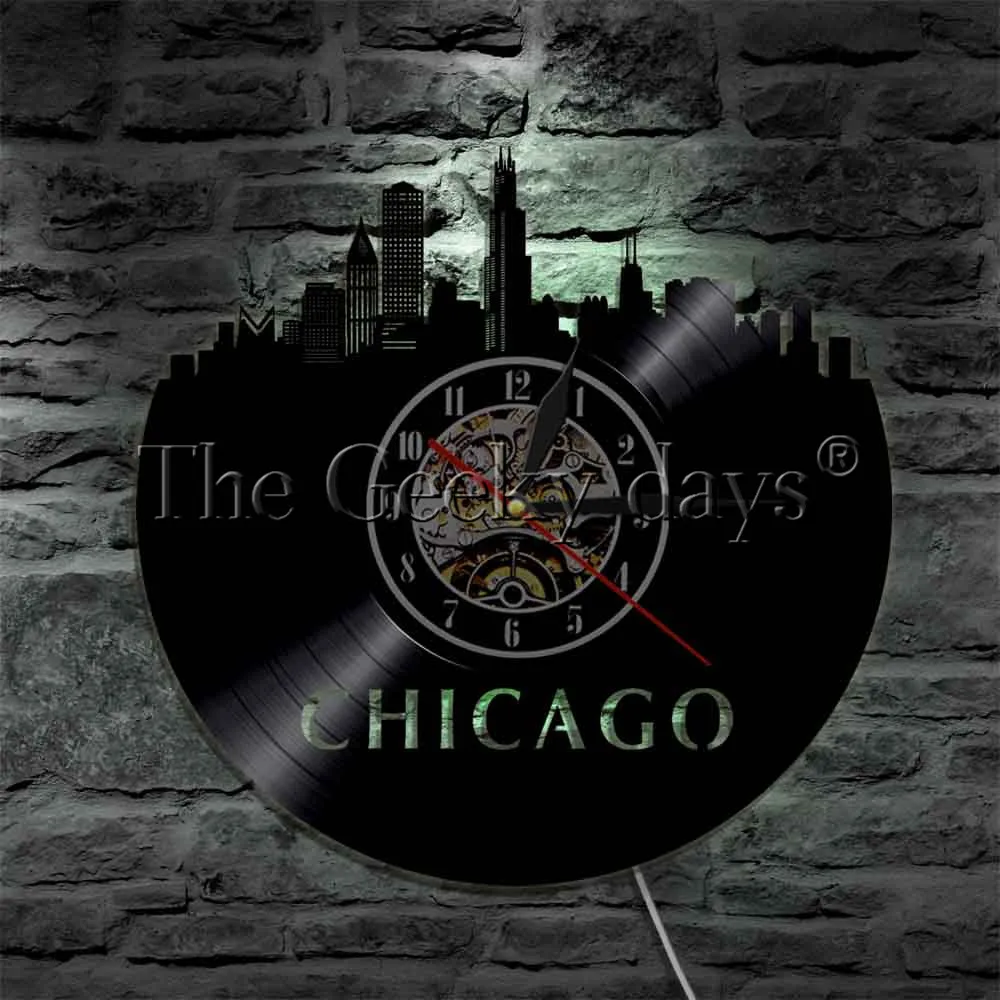 1Piece Chicago Skyline Wall Light Chicago Illinois Cityscape LED Wall