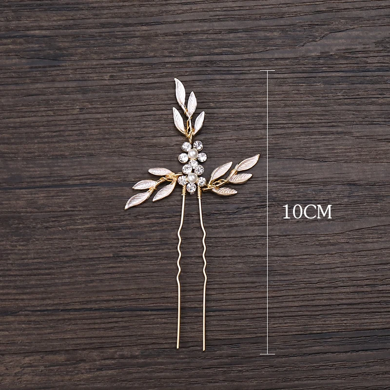 4pcs Leaf Design Wedding Hair Accessories  (3)