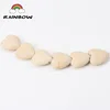 Natural Wood Color Heart Wooden Material Spacer Beads For Kids Jewelry Making 20x21mm 20 pcs ► Photo 3/5