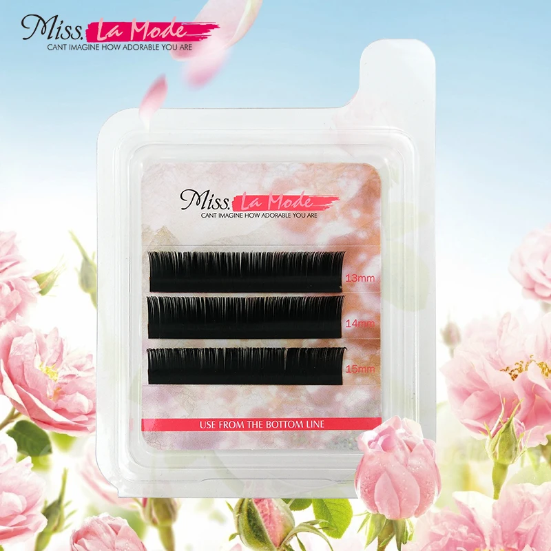 

Miss Lamode 1 pc 0.07 CD Curl 3 rows/tray sample for Mink Eyelash Extension super soft Individual false eyelashes
